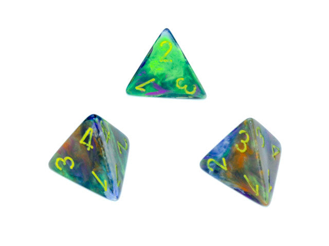 Chessex D4 Dice Festive Polyhedral Rio/yellow d4