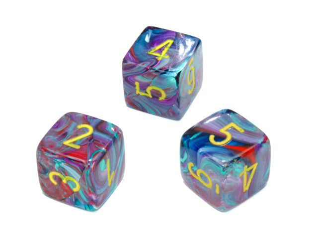 Chessex D6 Dice Festive Polyhedral Mosaic/yellow d6