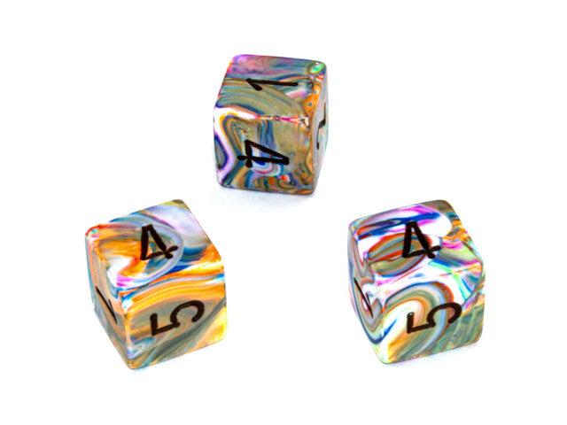 Chessex D6 Dice Festive Polyhedral Vibrant/brown d6 w/#s