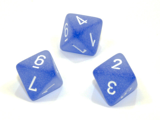 Chessex D8 Dice Frosted Polyhedral Blue/white d8