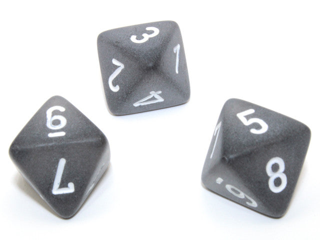Chessex D8 Dice Frosted Polyhedral Smoke/white d8