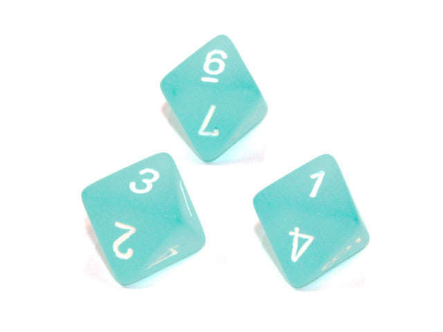 Chessex D8 Dice Frosted Polyhedral Teal/white d8