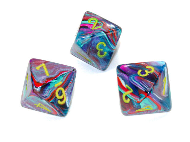 Chessex D8 Dice Festive Polyhedral Mosaic/yellow d8