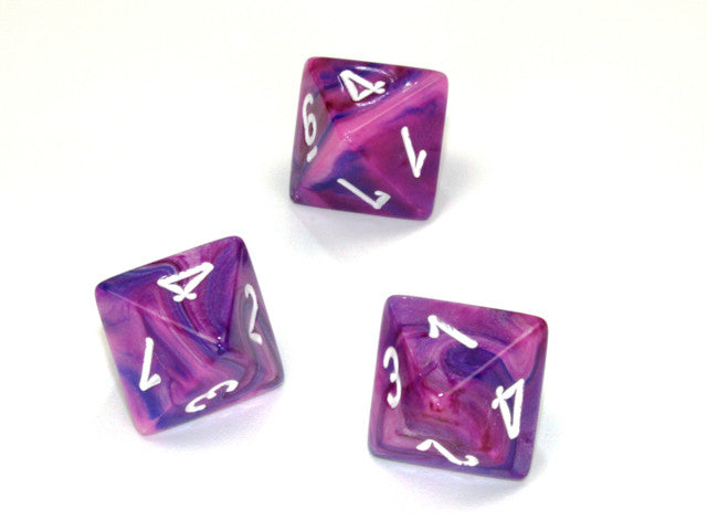 Chessex D8 Dice Festive Polyhedral Violet/white d8