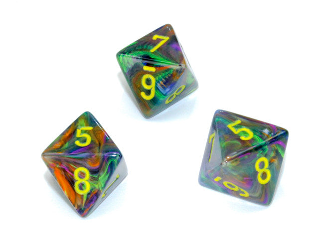 Chessex D8 Dice Festive Polyhedral Rio/yellow d8