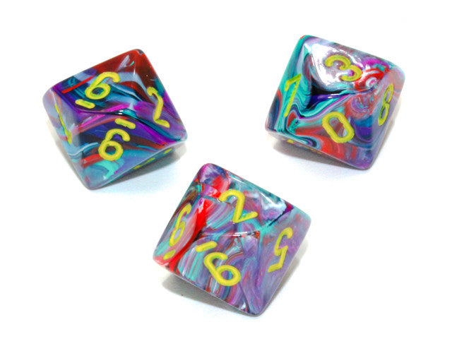 Chessex D10 Dice Festive Polyhedral Mosaic/yellow d10