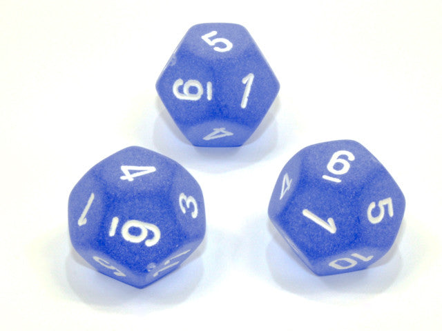 Chessex D12 Dice Frosted Polyhedral Blue/white d12