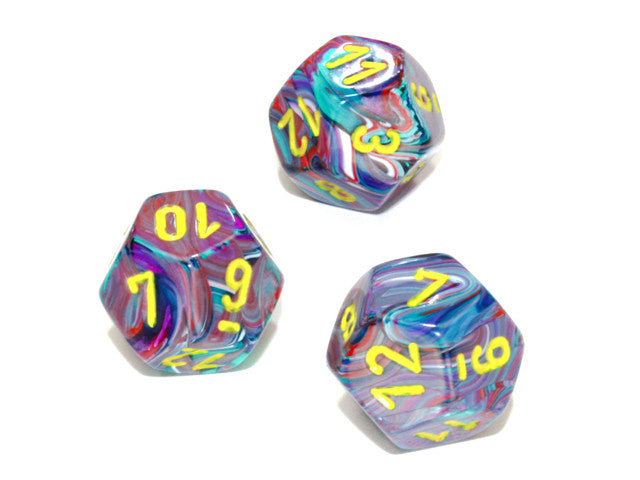 Chessex D12 Dice Festive Polyhedral Mosaic/yellow d12