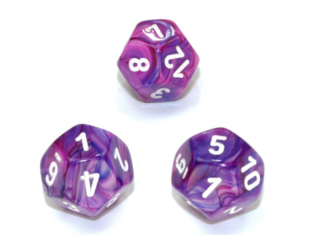 Chessex D12 Dice Festive Polyhedral Violet/white d12