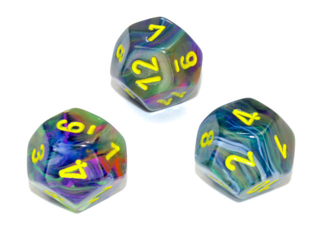 Chessex D12 Dice Festive Polyhedral Rio/yellow d12