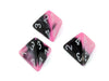 Chessex D4 Dice Gemini Polyhedral Black-Pink/white d4