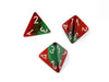 Chessex D4 Dice Gemini Polyhedral Green-Red/white d4