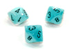 Chessex D10 Dice Gemini Polyhedral Teal-White/black d10