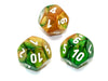 Chessex D12 Dice Gemini Polyhedral Gold-Green/white d12