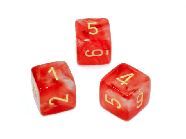 Chessex D6 Dice Ghostly Glow Polyhedral Orange/yellow d6