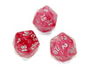 Chessex D20 Dice Ghostly Glow Polyhedral Pink/silver d20