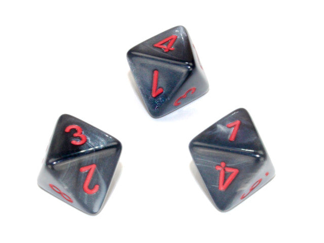Chessex D8 Dice Velvet Polyhedral Black/red d8