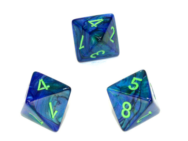 Chessex D8 Dice Lustrous Polyhedral Dark Blue/green d8