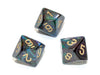 Chessex D10 Dice Lustrous Polyhedral Shadow/gold d10