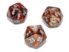 Chessex D20 Dice Lustrous Polyhedral Gold/silver d20