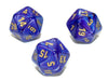 Chessex D20 Dice Lustrous Polyhedral Purple/gold d20