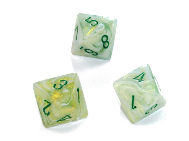 Chessex D8 Dice Marble Polyhedral Green/dark green d8