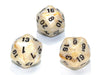 Chessex D20 Dice Marble Polyhedral Ivory/black d20