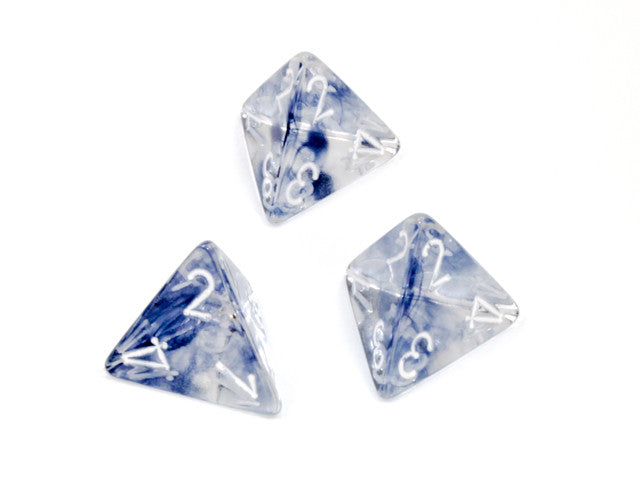 Chessex D4 Dice Nebula Polyhedral Black/white d4