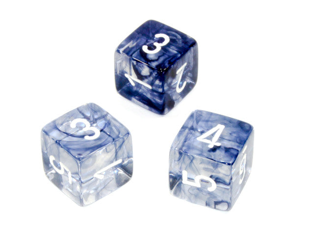 Chessex D6 Dice Nebula Polyhedral Black/white d6