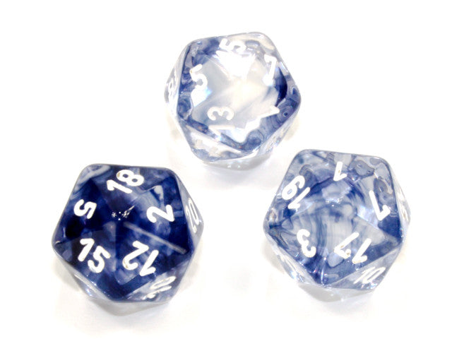 Chessex D20 Dice Nebula Polyhedral Black/white d20