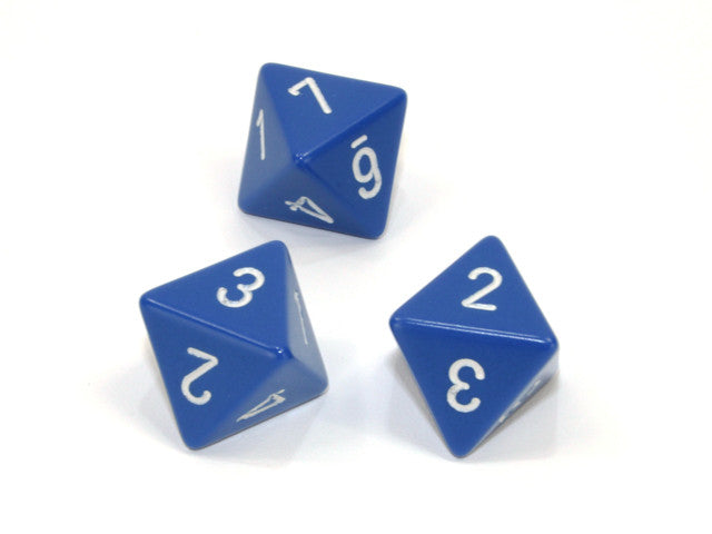 Chessex D8 Dice Opaque Polyhedral Blue/white d8