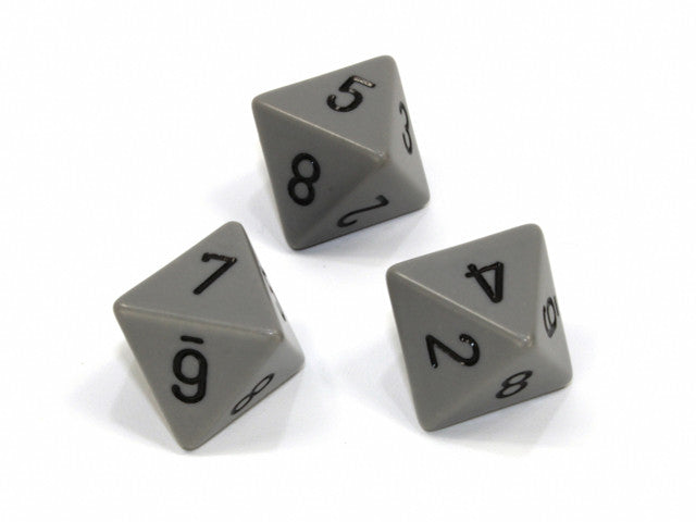 Chessex D8 Dice Opaque Polyhedral Dark Grey/black d8