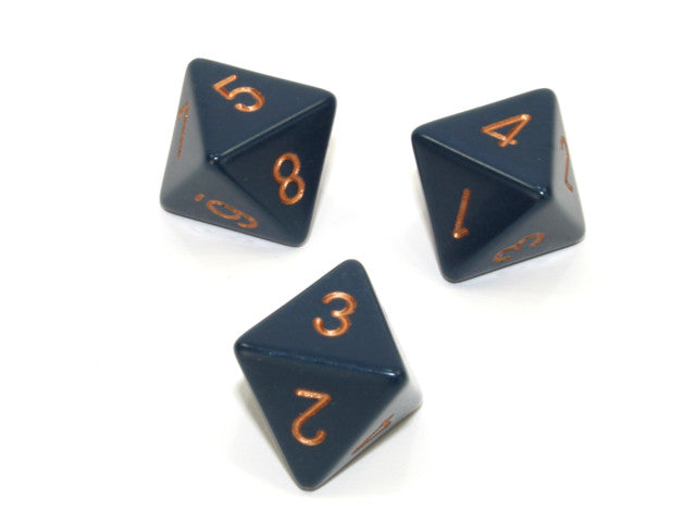 Chessex D8 Dice Opaque Polyhedral Dusty Blue/copper d8