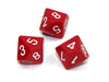 Chessex D10 Dice Opaque Polyhedral Red/white d10