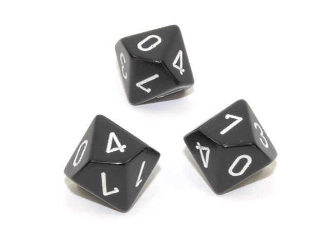 Chessex D10 Dice Opaque Polyhedral Black/white d10