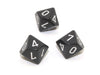 Chessex D10 Dice Opaque Polyhedral Black/white d10