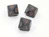 Chessex D10 Dice Opaque Polyhedral Dark Grey/copper d10