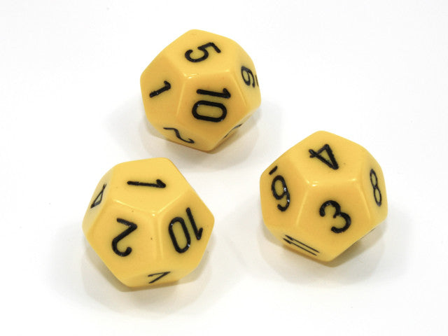Chessex D12 Dice Opaque Polyhedral Yellow/black d12