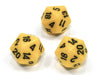 Chessex D20 Dice Opaque Polyhedral Yellow/black d20