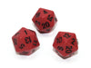Chessex D20 Dice Opaque Polyhedral Red/black d20