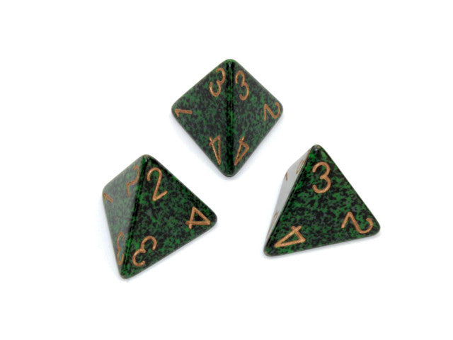 Chessex D4 Dice Speckled Polyhedral Golden Recon d4