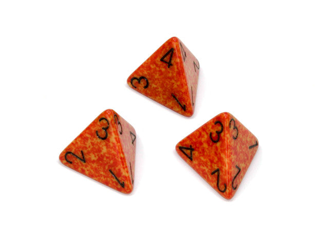 Chessex D4 Dice Speckled Polyhedral Fire d4