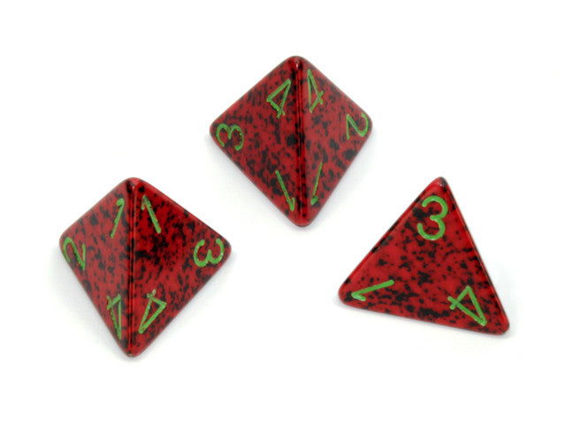 Chessex D4 Dice Speckled Polyhedral Strawberry d4