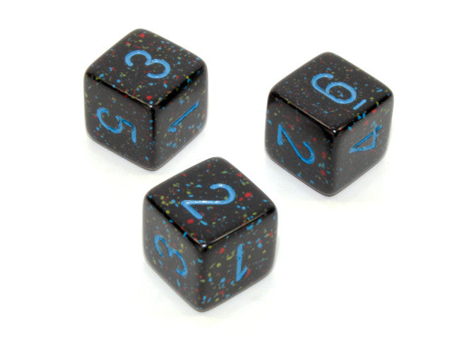 Chessex D6 Dice Speckled Polyhedral Blue Stars d6