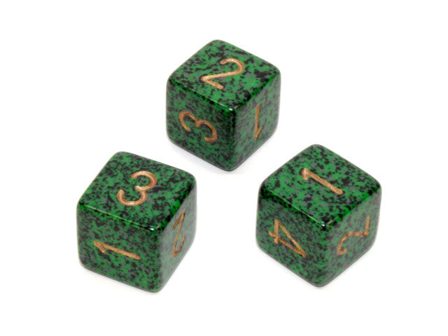 Chessex D6 Dice Speckled Polyhedral Golden Recon d6