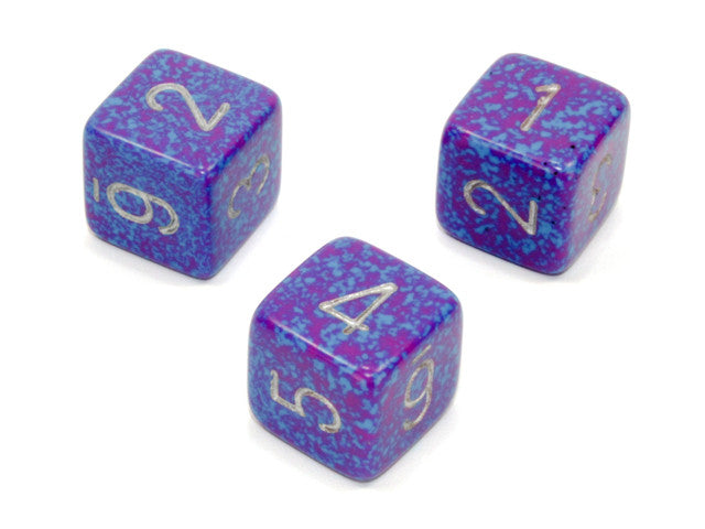 Chessex D6 Dice Speckled Polyhedral Silver Tetra d6