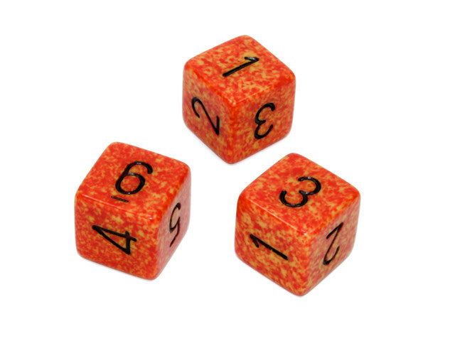 Chessex D6 Dice Speckled Polyhedral Fire d6