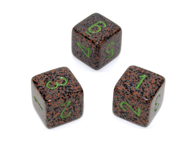 Chessex D6 Dice Speckled Polyhedral Earth d6