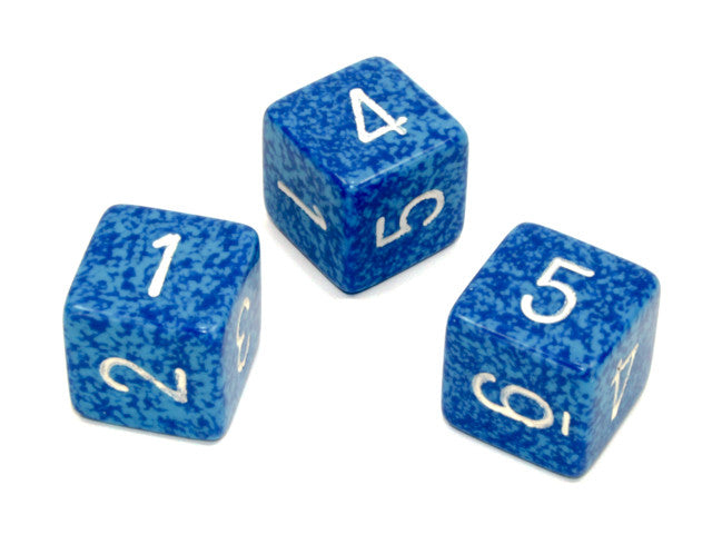 Chessex D6 Dice Speckled Polyhedral Water d6
