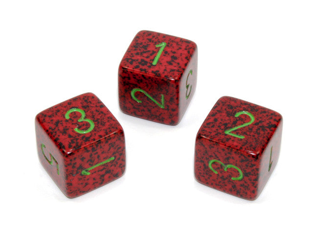 Chessex D6 Dice Speckled Polyhedral Strawberry d6